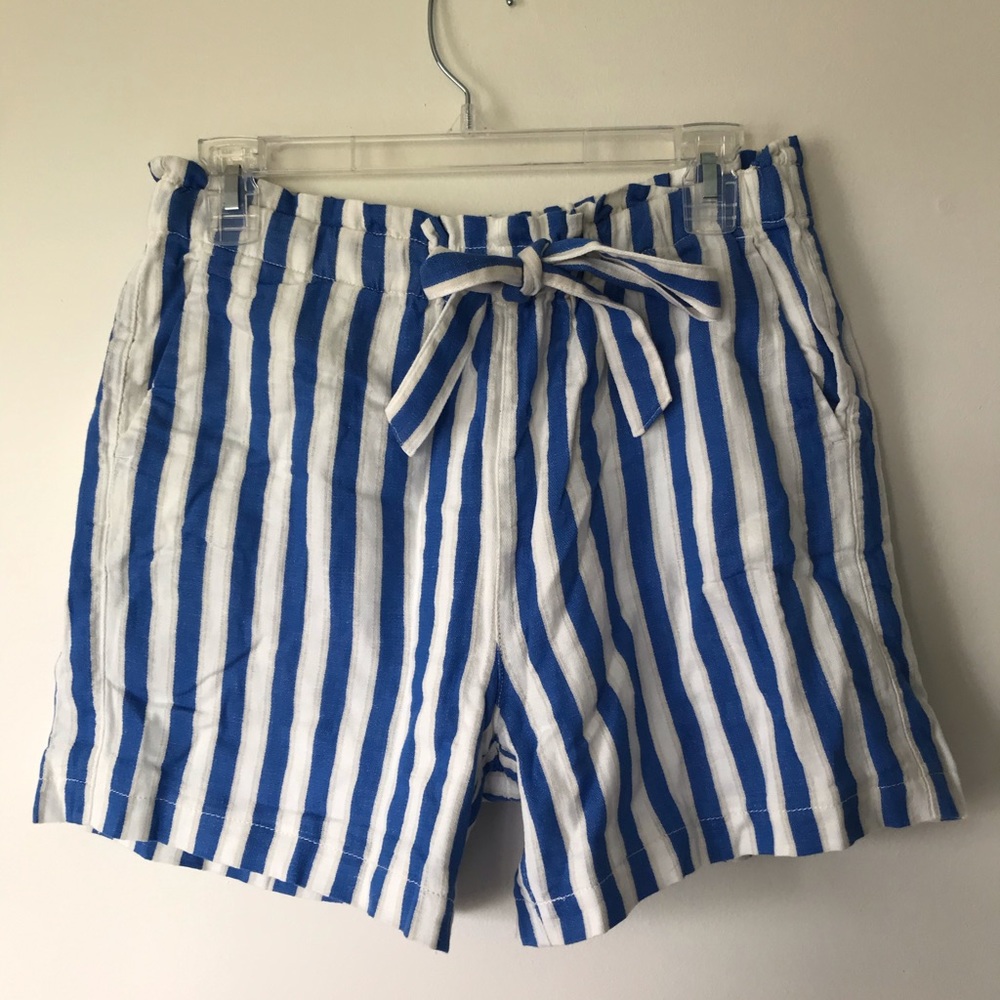 J. Crew Striped Paper bag Shorts